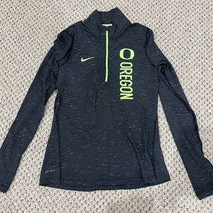 Nike University of Oregon Ducks DRI-FIT quarter zip pullover, women’s size S